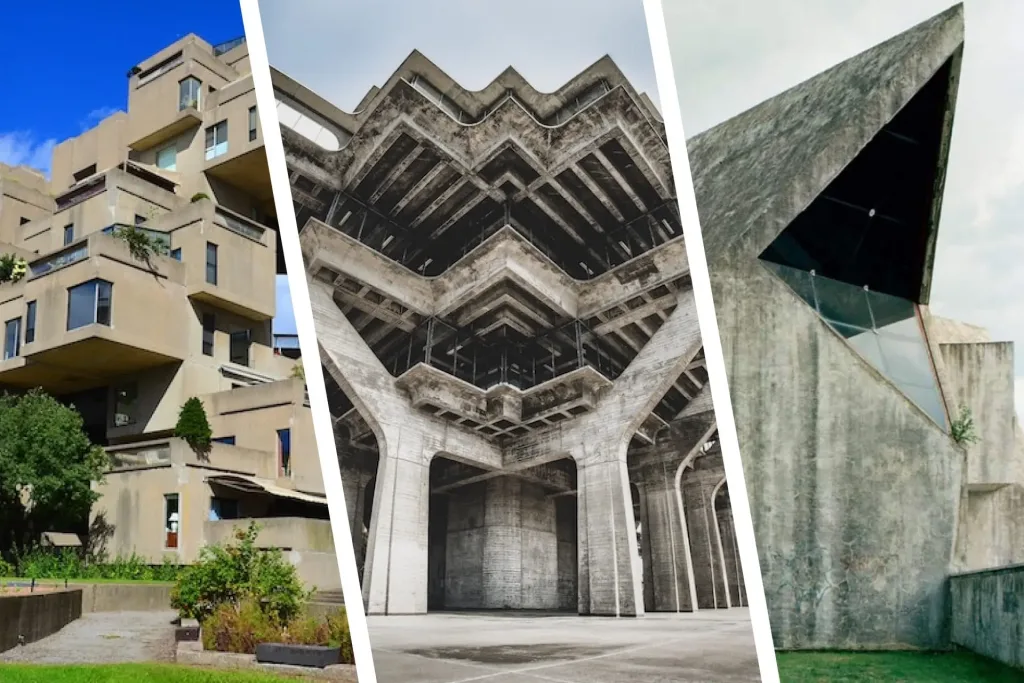 Brutalist architecture example – Boston City Hall’s concrete monstrosity glaring at the sky.